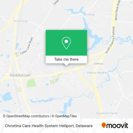 Christina Care Health System Heliport map