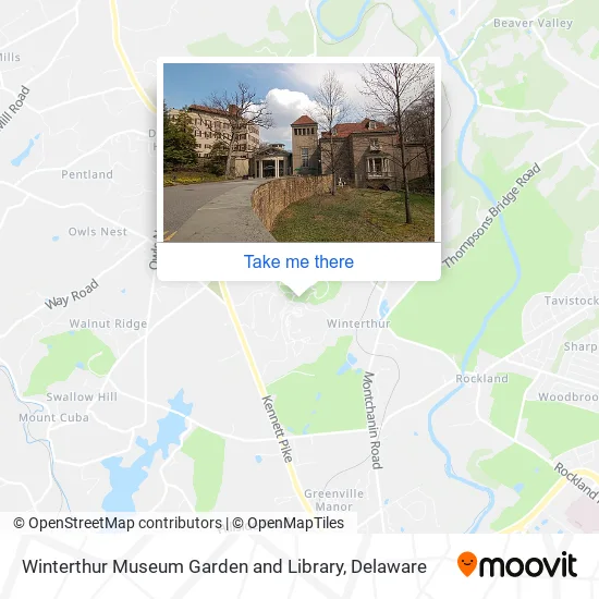 Winterthur Museum Garden and Library map