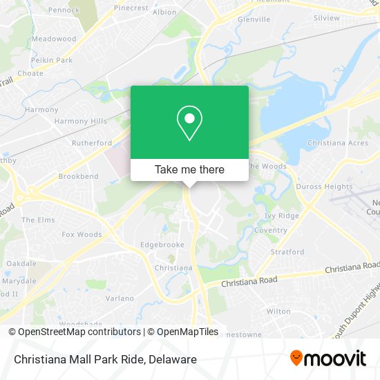 Christiana Mall Park Ride map