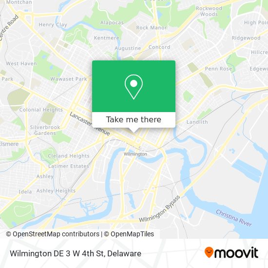 Wilmington DE 3 W 4th St map