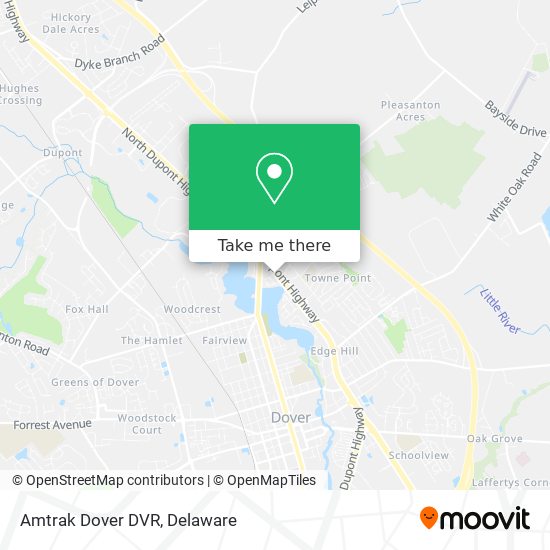 Mapa de Amtrak Dover DVR