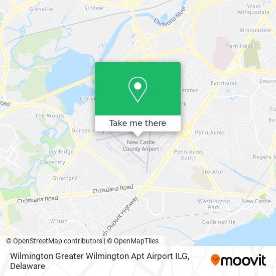 Mapa de Wilmington Greater Wilmington Apt Airport ILG