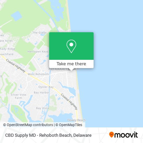 CBD Supply MD - Rehoboth Beach map