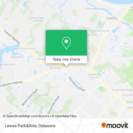 Mapa de Lewes Park&Ride