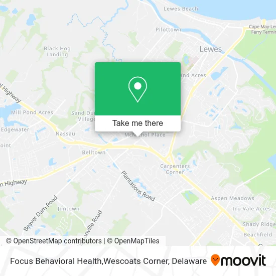 Focus Behavioral Health,Wescoats Corner map