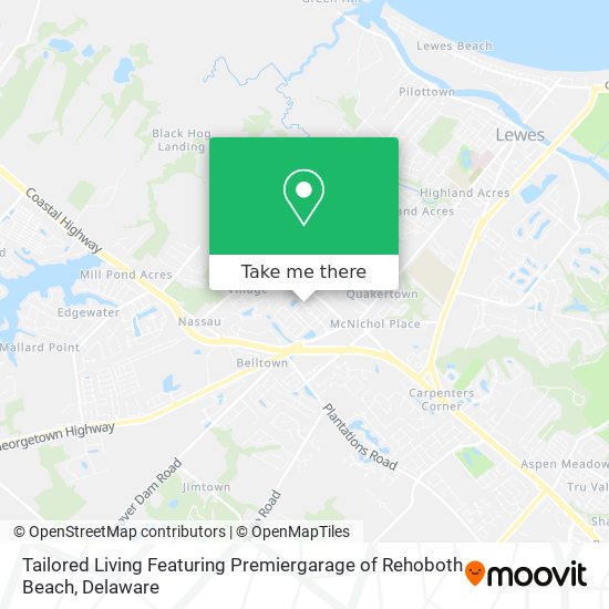 Tailored Living Featuring Premiergarage of Rehoboth Beach map