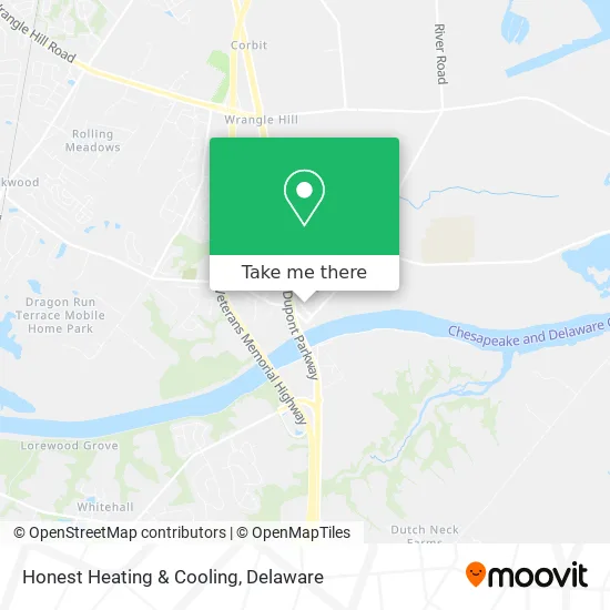 Honest Heating & Cooling map