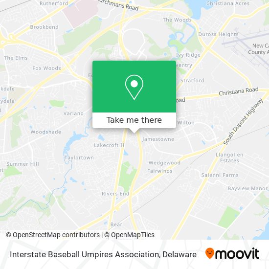 Interstate Baseball Umpires Association map