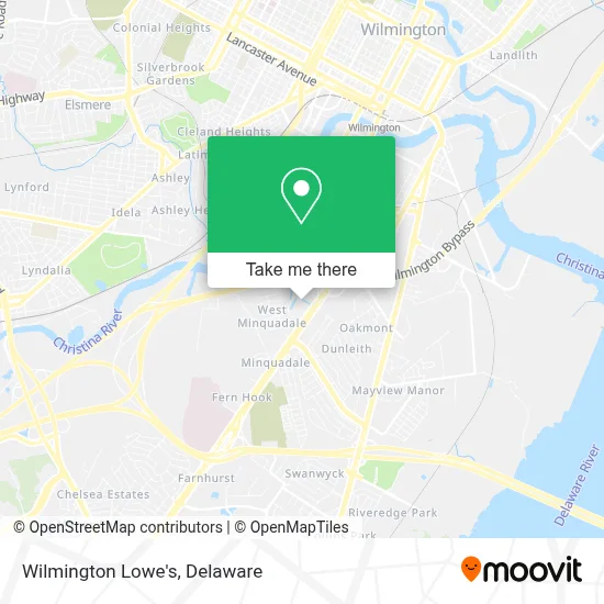 Wilmington Lowe's map