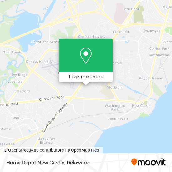 Home Depot New Castle map