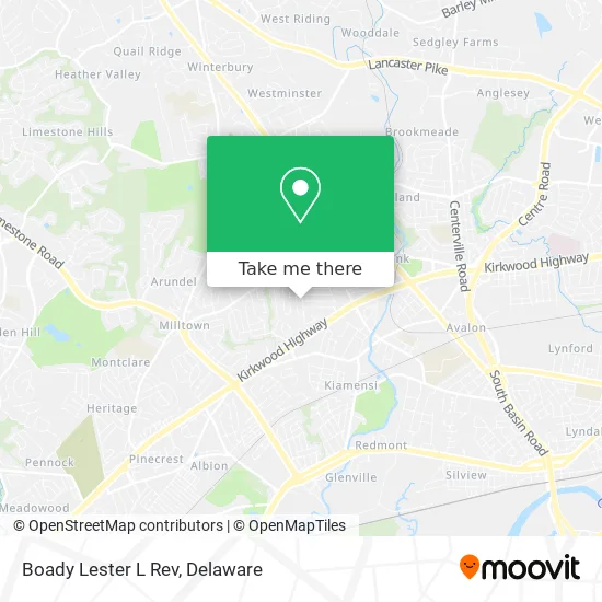 Boady Lester L Rev map