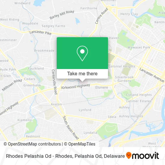 Rhodes Pelashia Od - Rhodes, Pelashia Od map