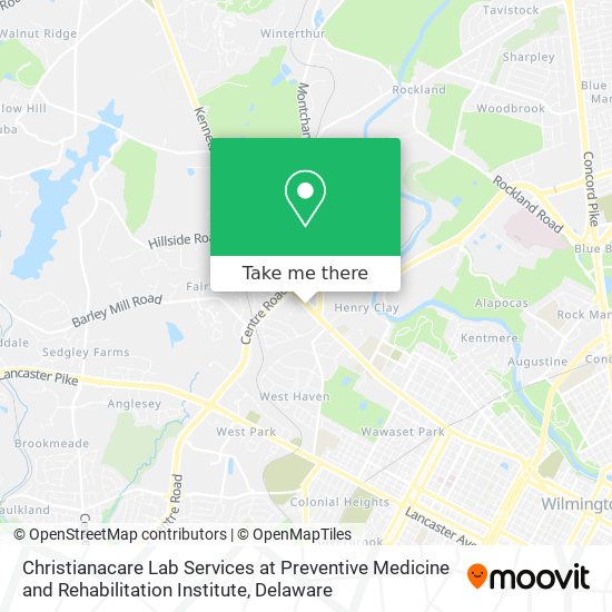 Christianacare Lab Services at Preventive Medicine and Rehabilitation Institute map