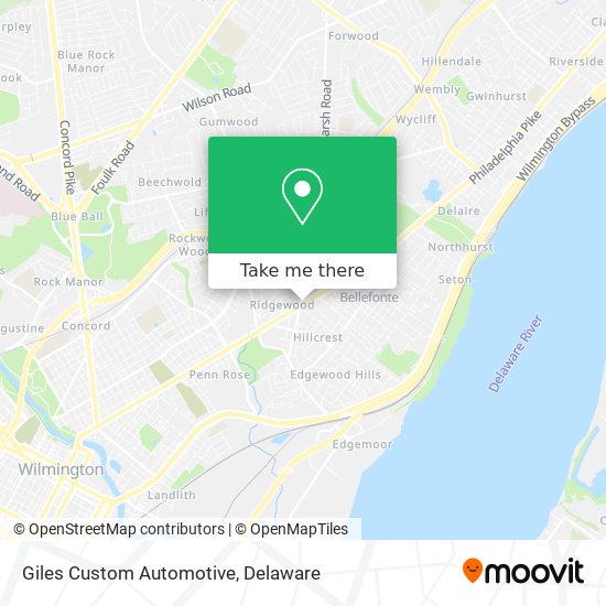 Mapa de Giles Custom Automotive