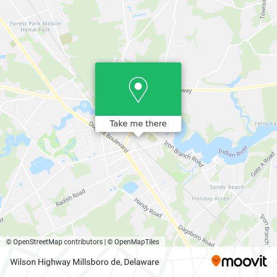 Mapa de Wilson Highway Millsboro de