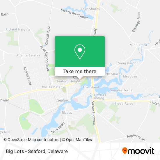 Mapa de Big Lots - Seaford