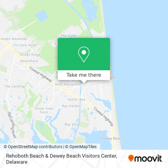 Rehoboth Beach & Dewey Beach Visitors Center map