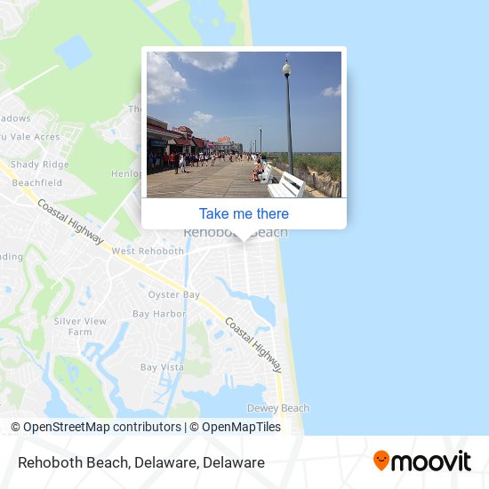 Rehoboth Beach, Delaware map