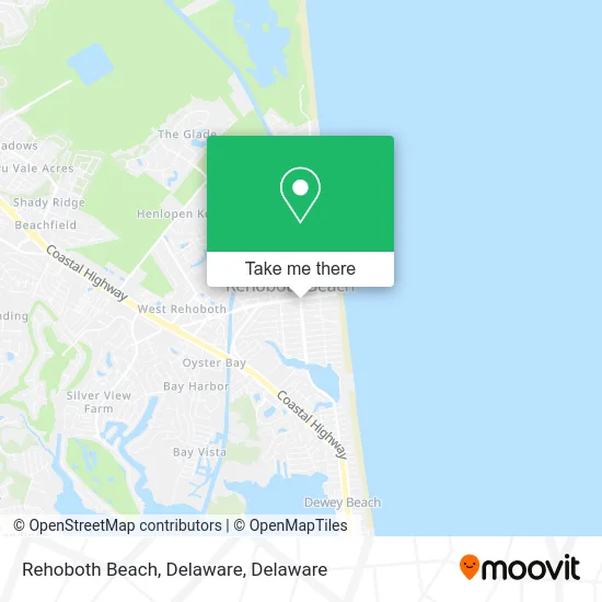 Rehoboth Beach, Delaware map