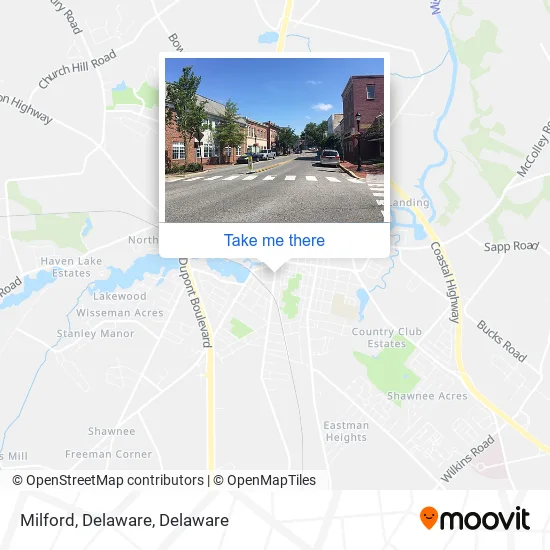 Milford, Delaware map