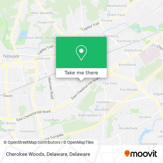 Mapa de Cherokee Woods, Delaware