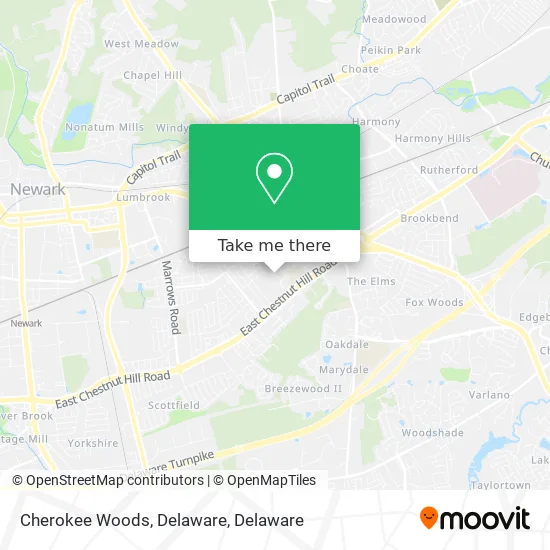 Cherokee Woods, Delaware map