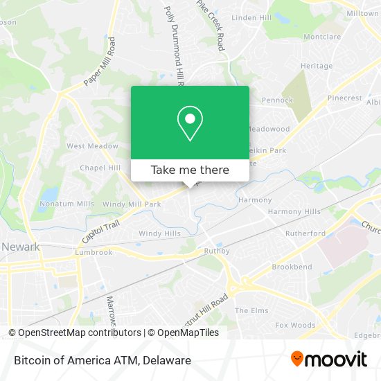 Mapa de Bitcoin of America ATM