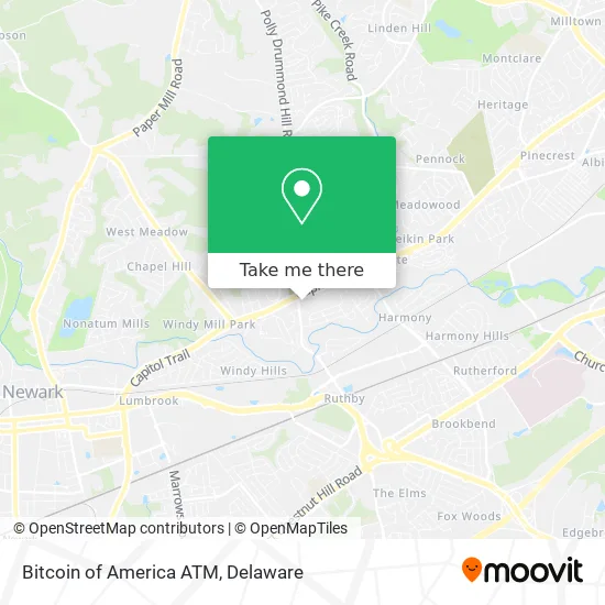 Bitcoin of America ATM map