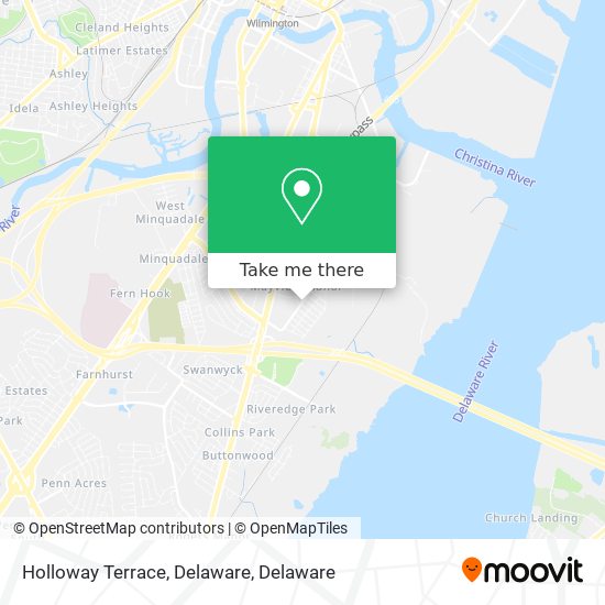 Holloway Terrace, Delaware map