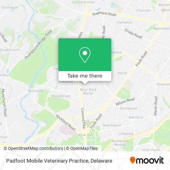 Padfoot Mobile Veterinary Practice map