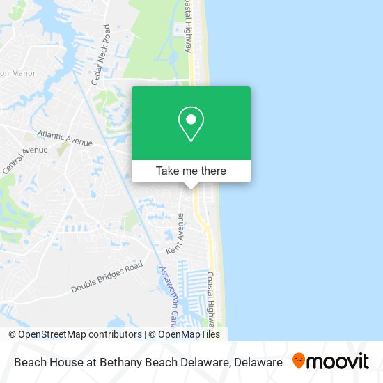 Beach House at Bethany Beach Delaware map