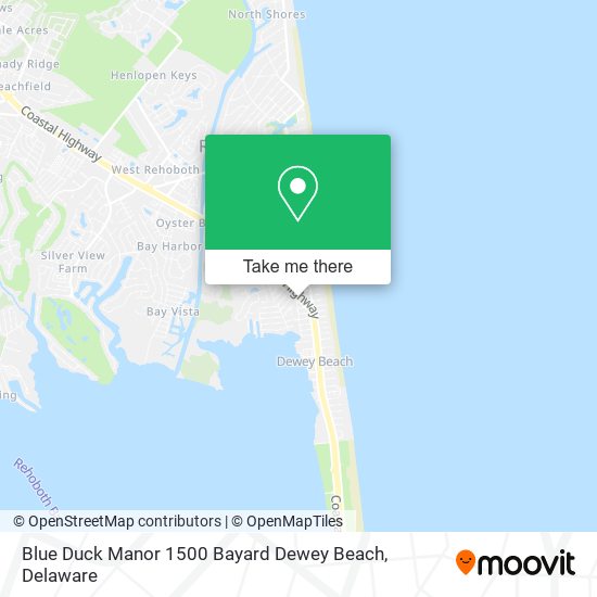 Blue Duck Manor 1500 Bayard Dewey Beach map