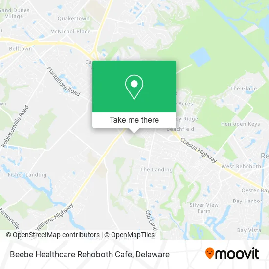 Mapa de Beebe Healthcare Rehoboth Cafe