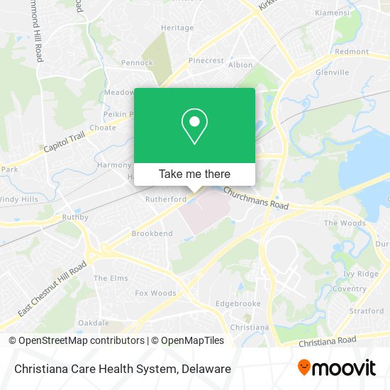 Christiana Care Health System map
