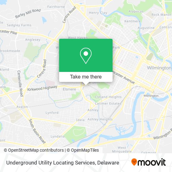 Underground Utility Locating Services map