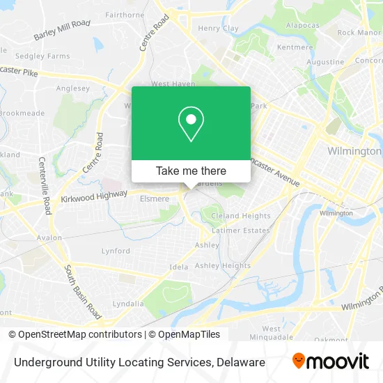 Underground Utility Locating Services map