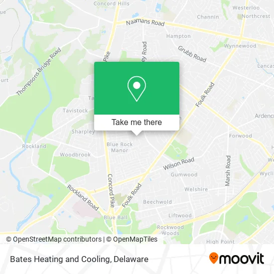Bates Heating and Cooling map