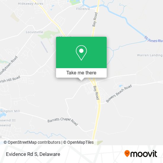 Evidence Rd S map