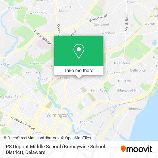 Mapa de PS Dupont Middle School (Brandywine School District)