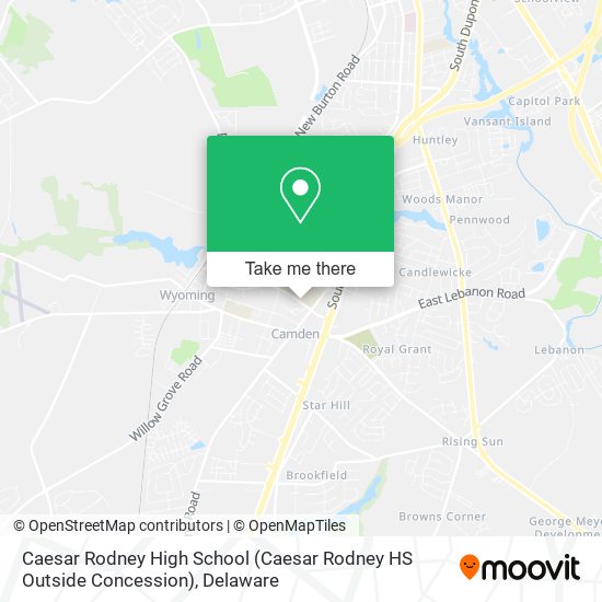 Mapa de Caesar Rodney High School (Caesar Rodney HS Outside Concession)