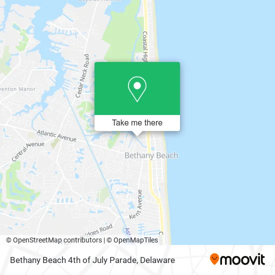 Bethany Beach 4th of July Parade map