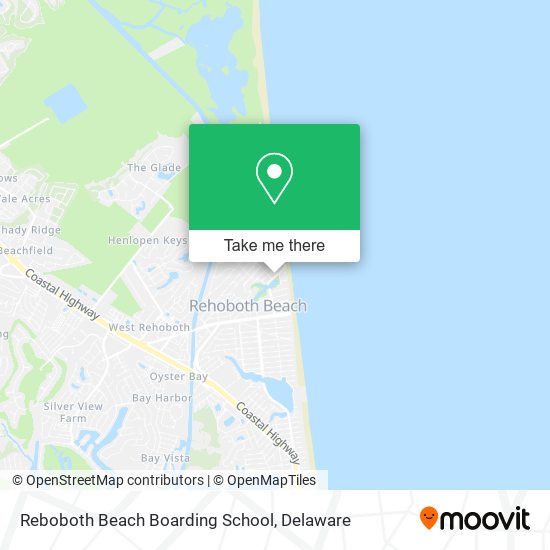 Mapa de Reboboth Beach Boarding School