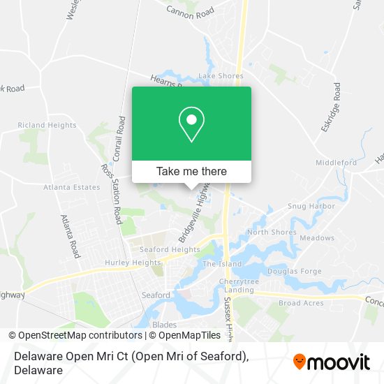 Mapa de Delaware Open Mri Ct (Open Mri of Seaford)