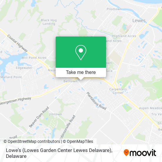 Lowe's (Lowes Garden Center Lewes Delaware) map