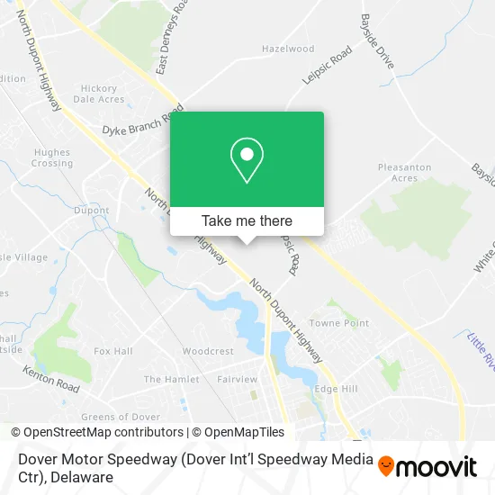 Dover Motor Speedway (Dover Int’l Speedway Media Ctr) map