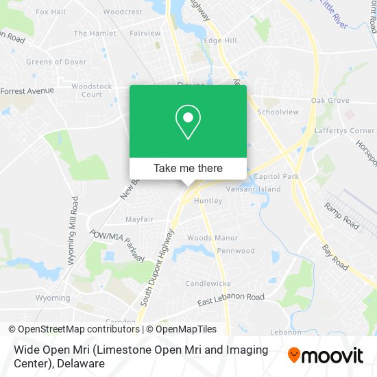 Mapa de Wide Open Mri (Limestone Open Mri and Imaging Center)