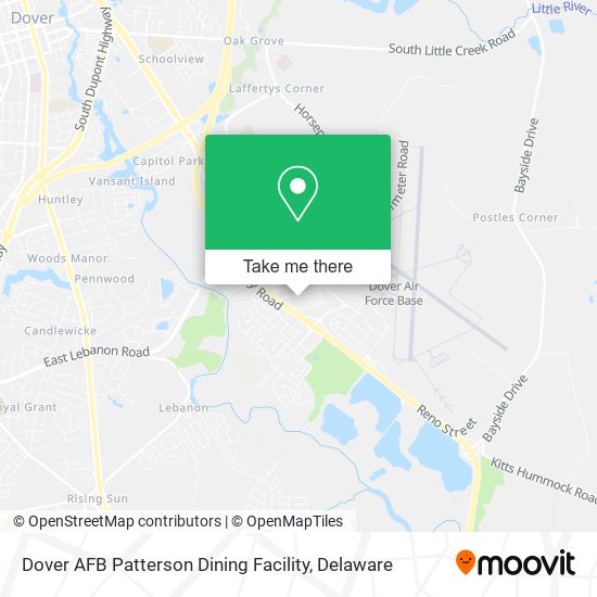 Mapa de Dover AFB Patterson Dining Facility