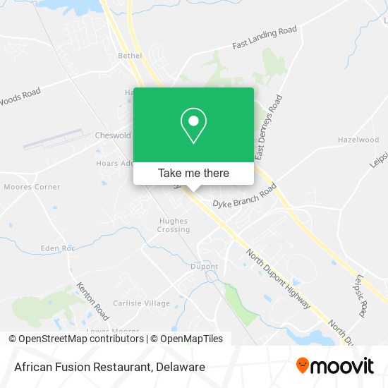 Mapa de African Fusion Restaurant