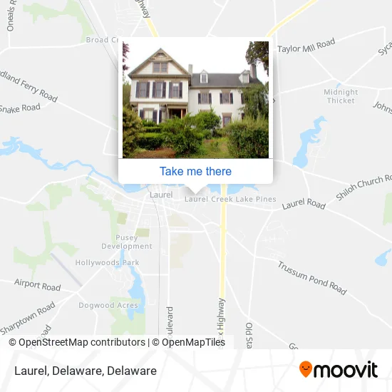 Laurel, Delaware map