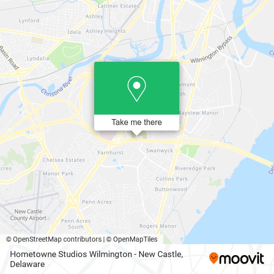 Hometowne Studios Wilmington - New Castle map